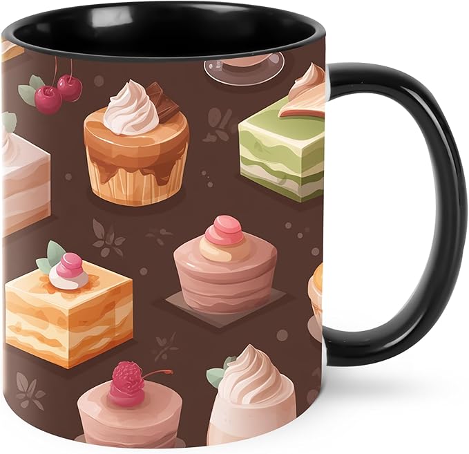 Cake Coffee Mug 11oz Ceramic Tea Cup With Handle Funny