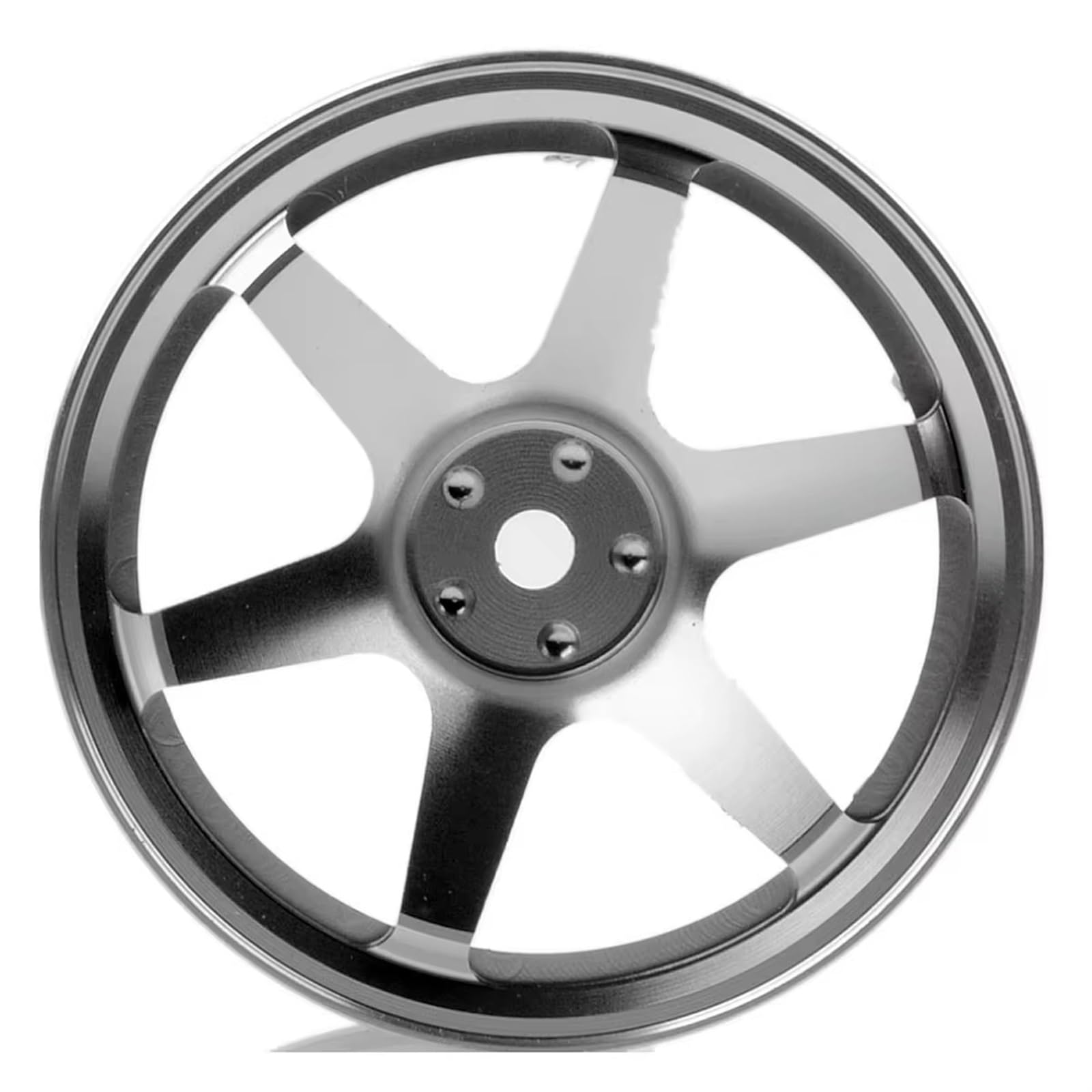 RC Ruote Gomma 4 pezzi in lega di alluminio 6 raggi cerchione per 1/10 RC On-Road Drift Upgrade accessori parti di ricambio