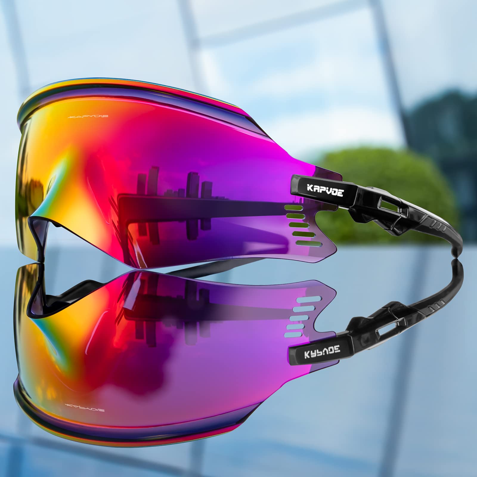 KAPVOE Gafas de Ciclismo Gafas de Sol Deportivas Para Bicis Motocicleta BMX Hombres Mujeres K2