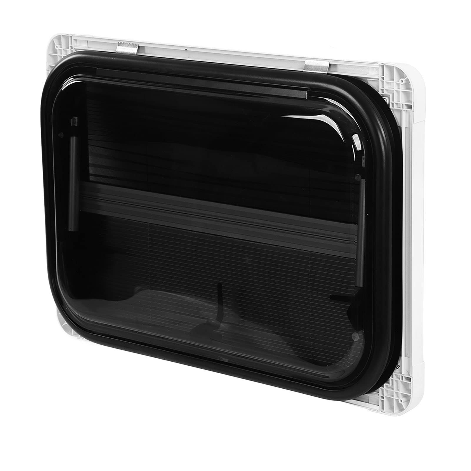Fenêtre de Sortie Externe RV Push Out Fenêtre 700x450mm Double Couche Isolation de Chaleur, avec Rideau de confidentialité Net, pour la Modification du Camping-car