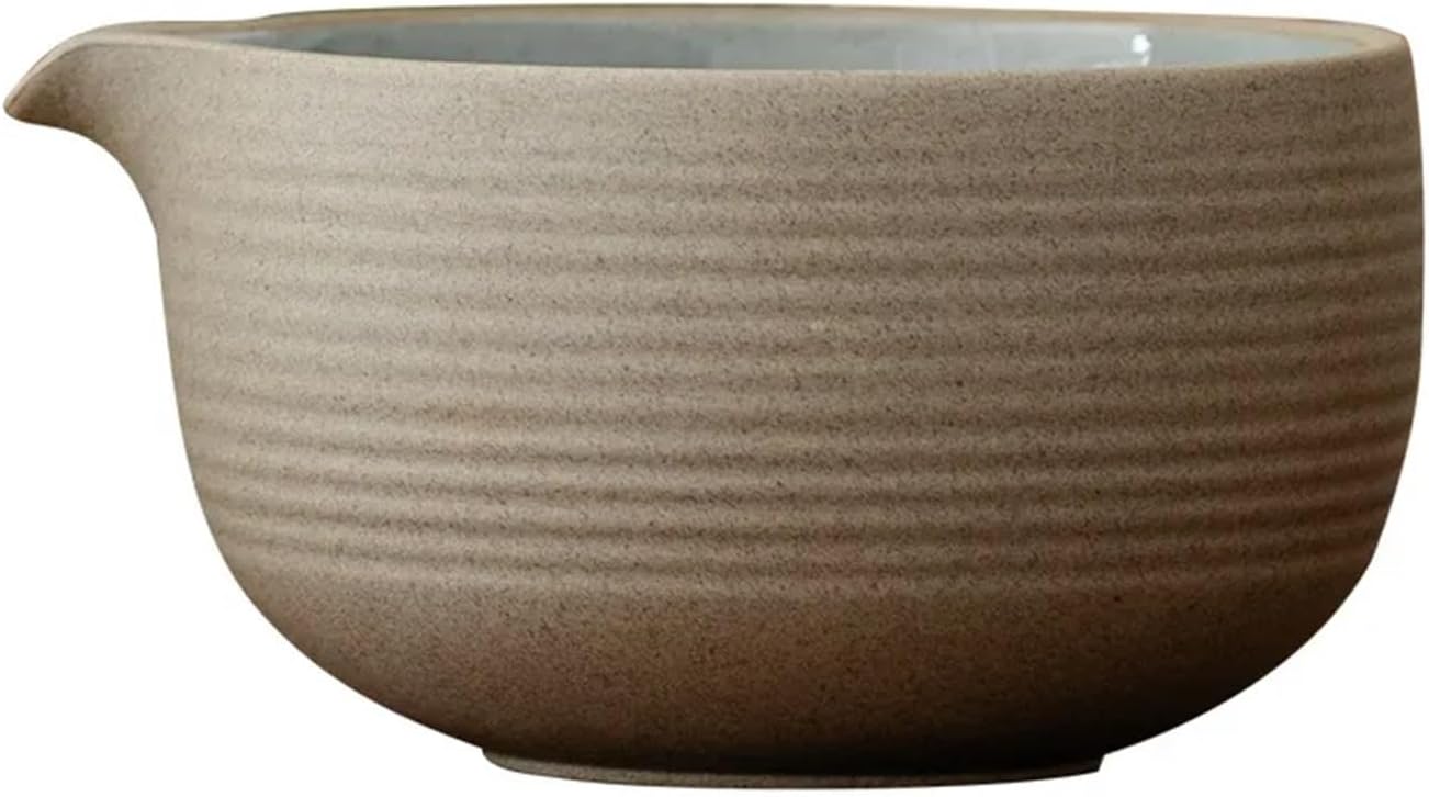 8pcs/set Matcha Set With Whisk Coarse Pottery Soil Matchaset Ceramic Bowl(Ancient pottery 8pc)