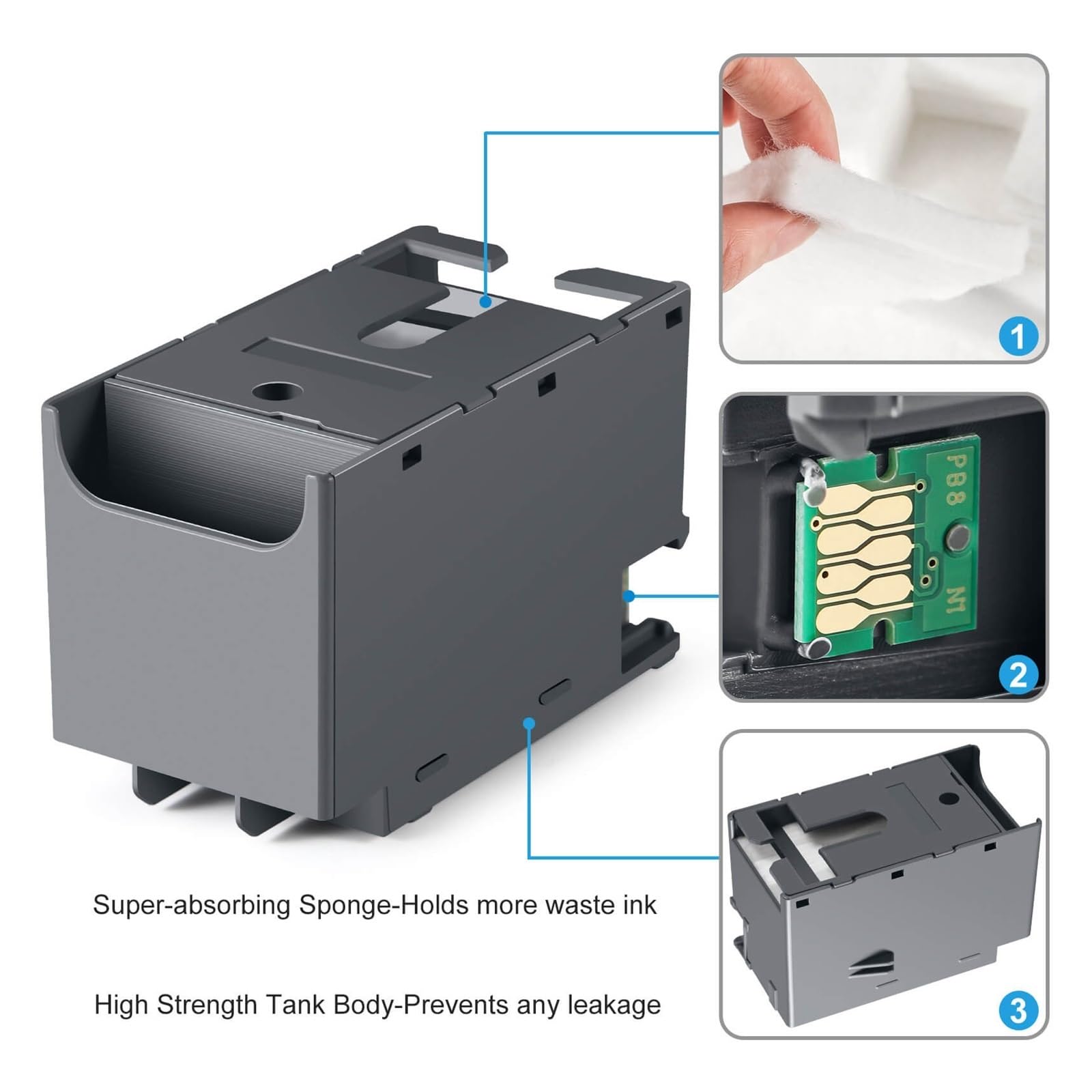 Réservoir d'encre Usagée Compatible Epson Workforce Pro C5790 M5299 M5799 ET-8700 WF-C529R C579R