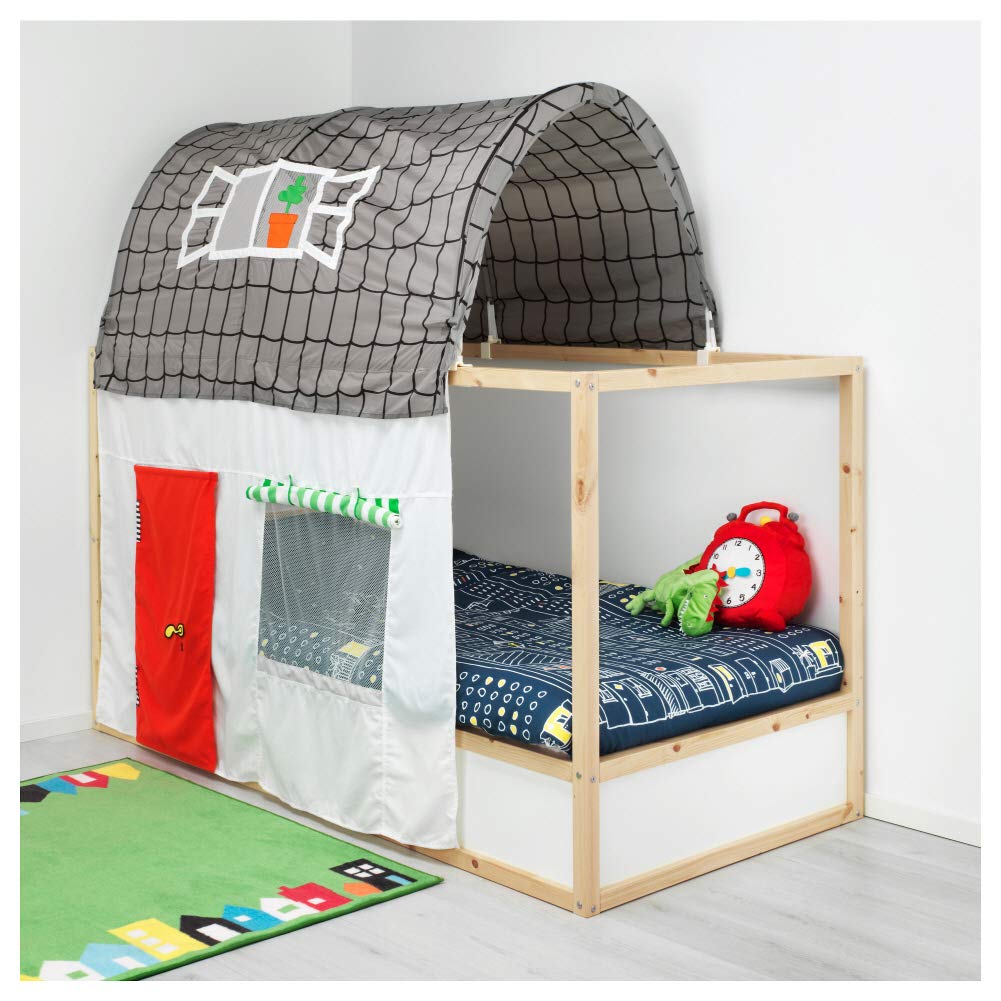 ikea kura zelt ASIA Bed Tent with Curtain Grey White Home Color:Picton Blue/Vermillion/Gold Mirror Tente, Baba, Tente - intergalactic mission 12x24 Tarp