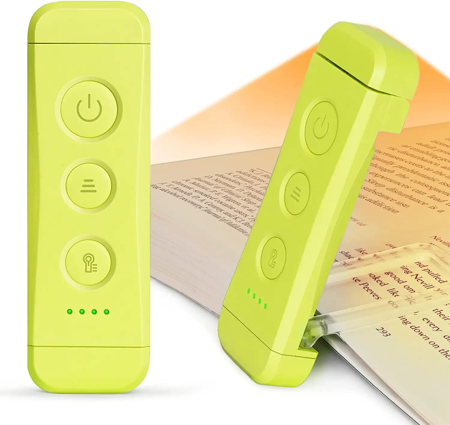 Glocusent Rechargeable Reading Light, Reading Lamp in Bed, 3 Warm Colours x 5 Brightness Settings, Compact and Durable, Gift for Kids E-Readers