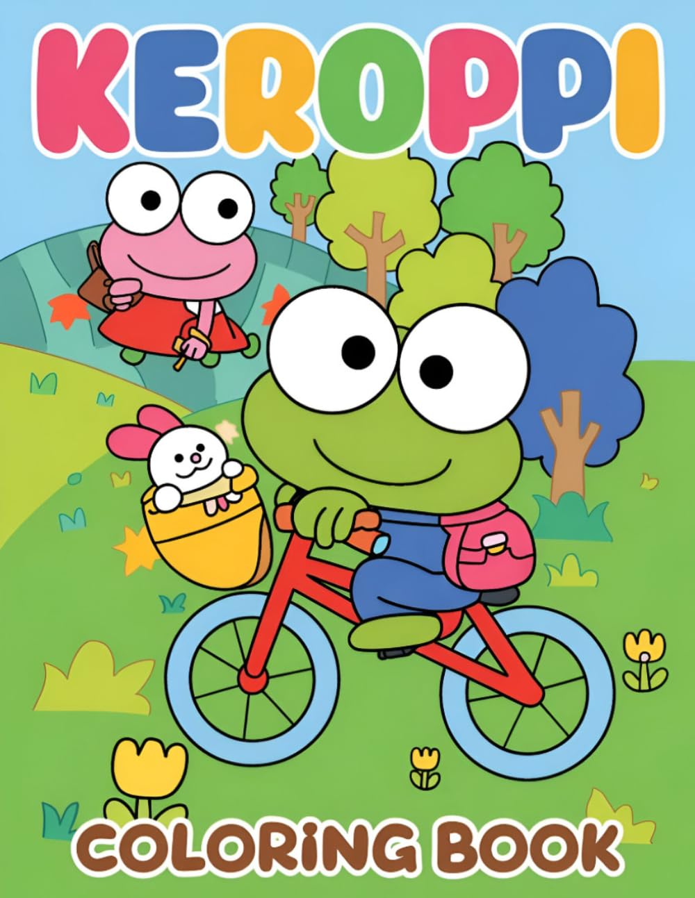 The Coloring Book: Fun JUMBO Ke.roppis Designs Of Characters for Kids