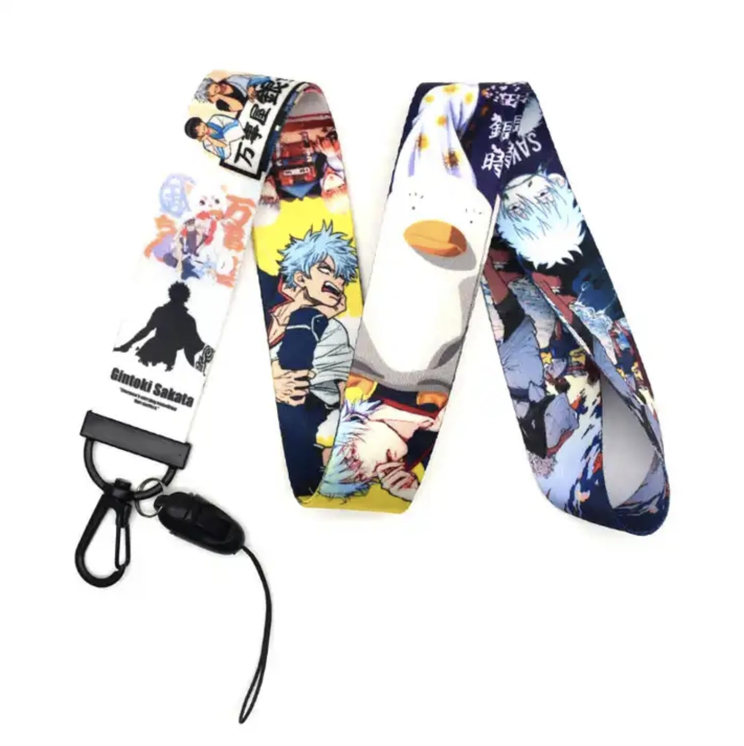 PinstantGintama Gintoki Sakata Anime Manga 17.7" Neck Lanyard Keychain Holder ID Badge Mobile Phone Pin Strap