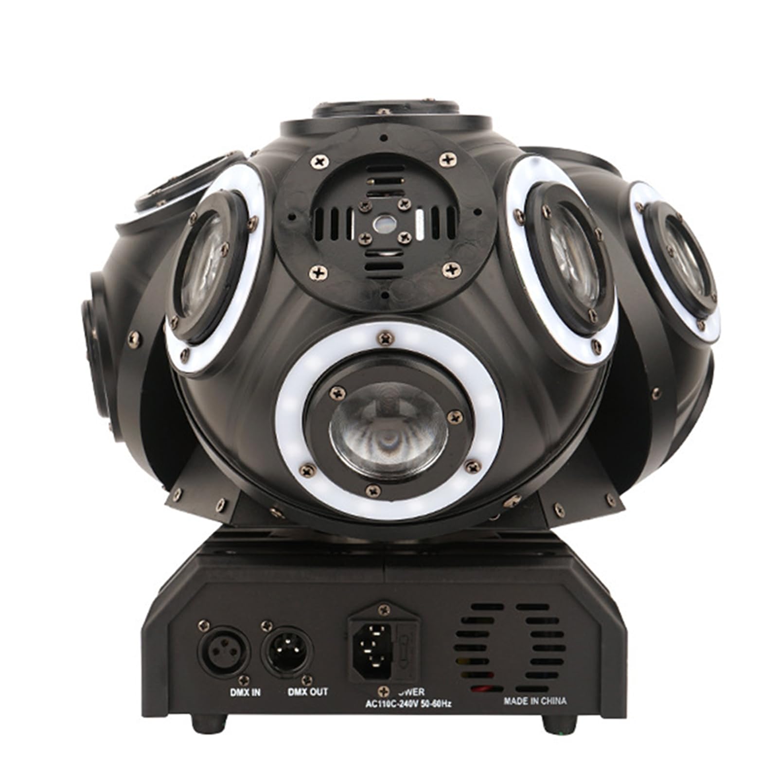 Światła DJ-skie z ruchomą głowicą LED, sterowanie głosem DMX512 3 głowice Oświetlenie sceniczne na imprezę, obrót o 360° RGBW, na koncerty KTV Disco Festiwale ślubne