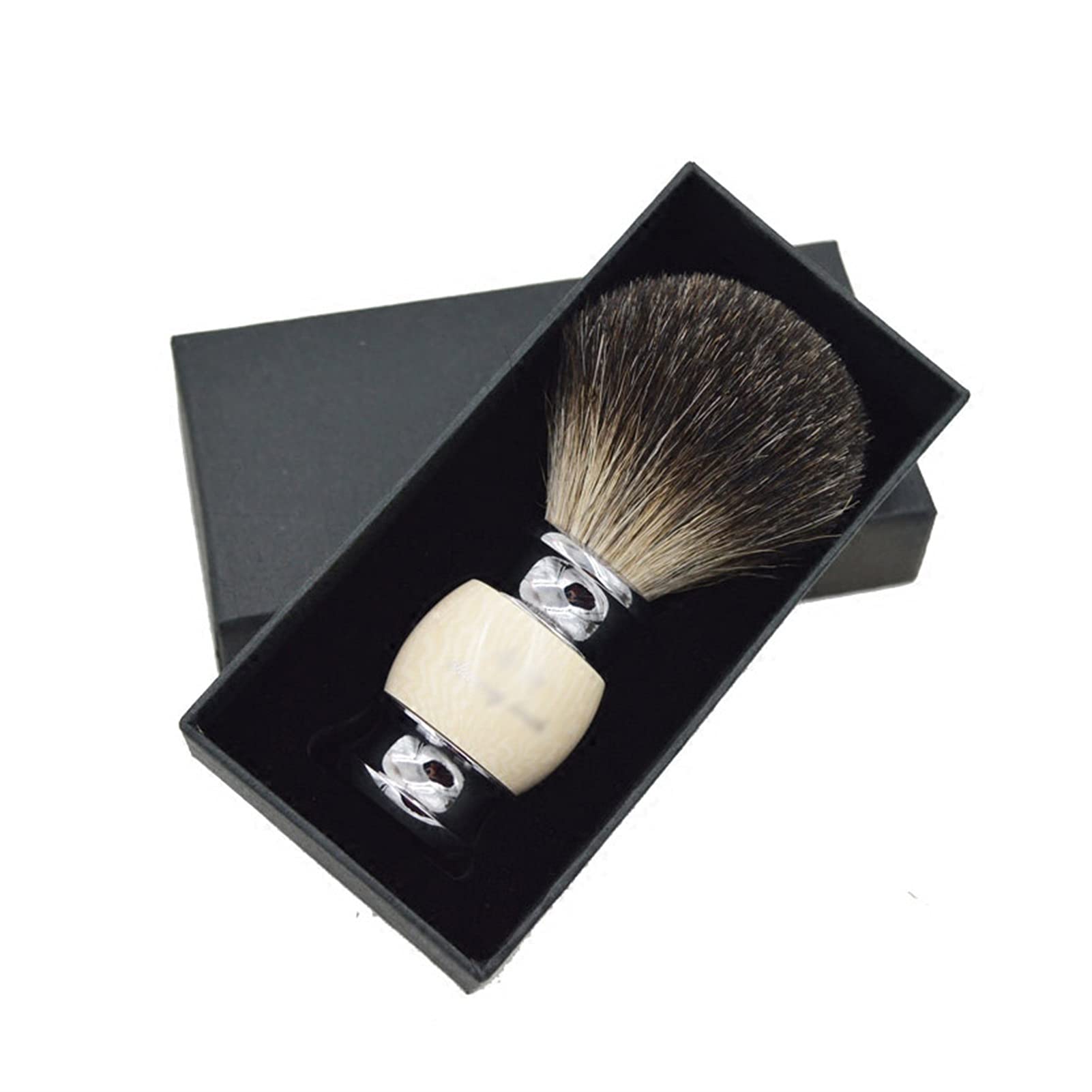 Pennello da Barba Fatto A Mano Alta qualità Morbido Fibra Artificiale Barba Schiuma Spazzola Uomo Leggero Portatile Pennello da Barba Bagnato