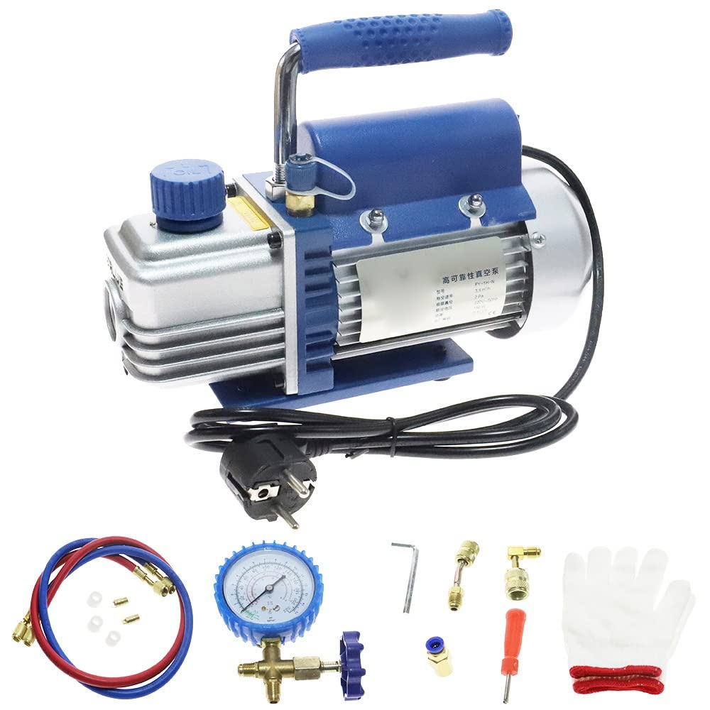 Kältemittel-Vakuumpumpen-Kits FY-1H-N HVAC Refrigeration 1P mit fester Frequenz for Haushaltsklimaanlagen mit Verteilermanometer CAIHUA
