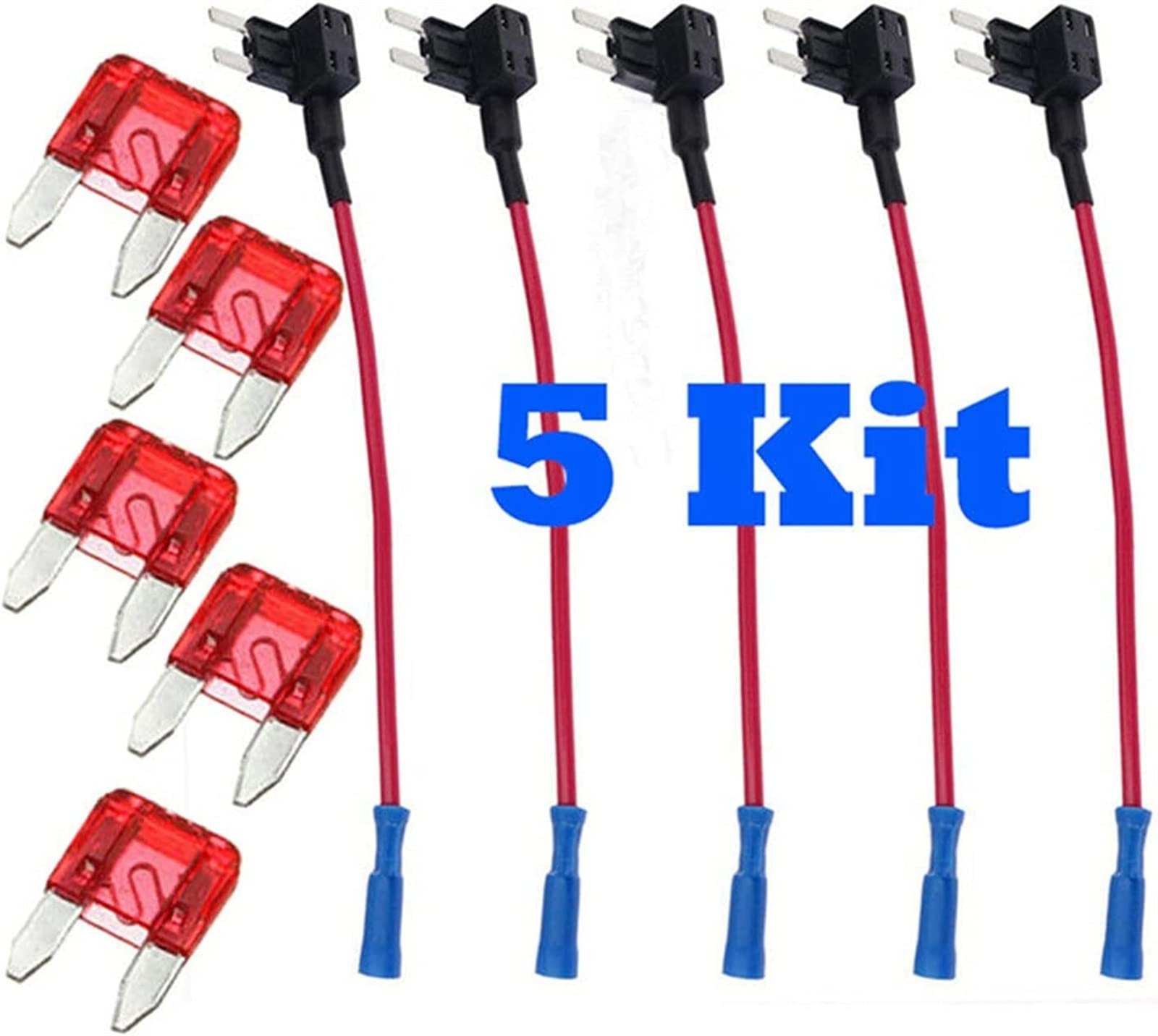 Bezpiecznik 12 V 5 szt. Uchwyt bezpiecznika Standardowy bezpiecznik samochodowy Dodaj obwód Mini Blade Fuse Holder ATM APM Piggy Back Bezpieczniki