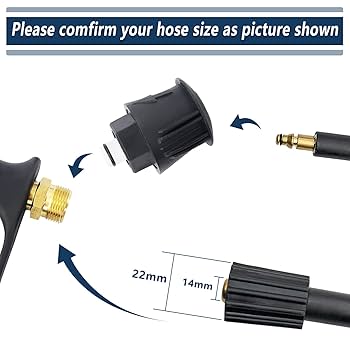 DERASL Pistola De Limpieza De Alta Presiu00f3n 4000PSI Con Acoplamientos