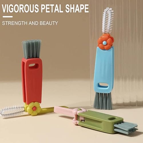 Miniatura 5 de Cepillo de limpieza de tapa de taza 3 en 1, juego de cepillos de limpieza de hendiduras 2024 para biberones con espacios reducidos, cepillo de