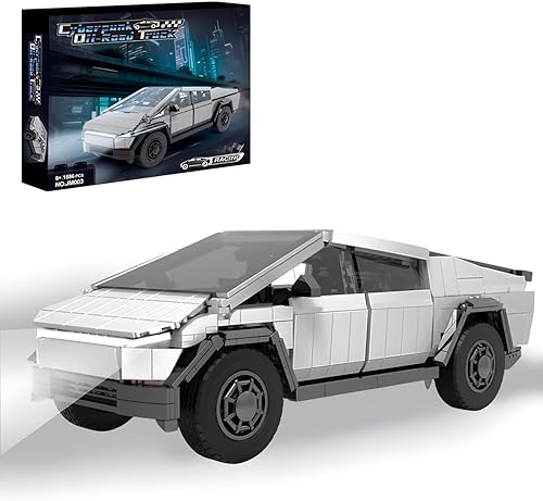 Juego de construcción de automóvil iluminado, juguete de construcción de camión cibernético todoterreno 114 con luces, bloque de construcción STEM