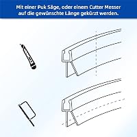 KOOBON Ívelt Zuhanykabin Tömítés 2x80cm Gumitömítés 6-8mm Üvegajtóhoz 7