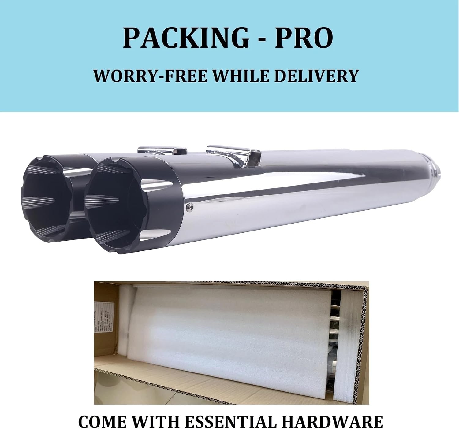 SHARKROAD 4" Slip On Mufflers for 2014-UP Indian Partial Models-INMF-4025CB