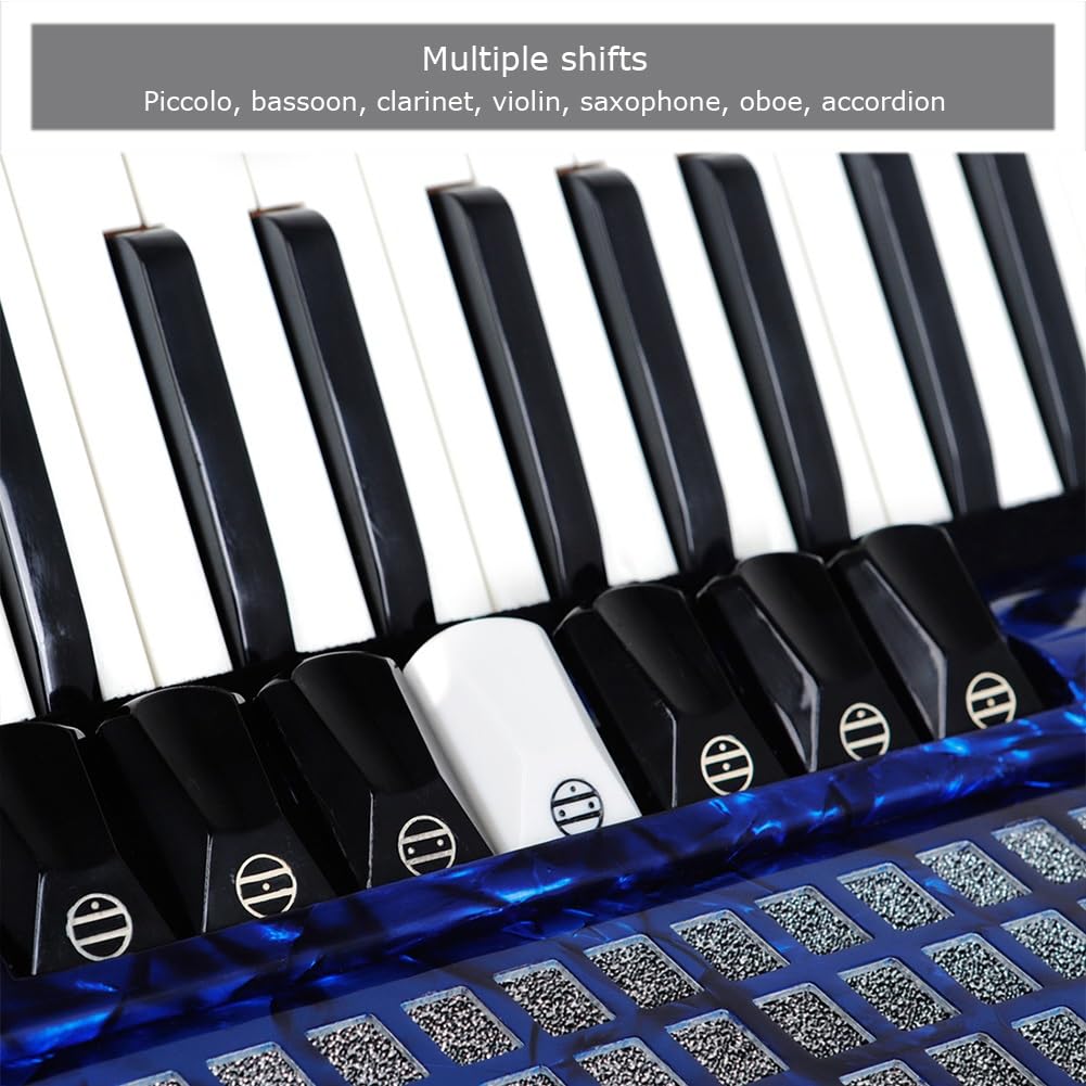 Akkordeon für Erwachsene, 120 Bässe, 41 Tasten, professionelle Tasteninstrumente, Akkordeon mit Riemen, Akkordeontasche, für Aufführung, Unterricht (Color : Black)