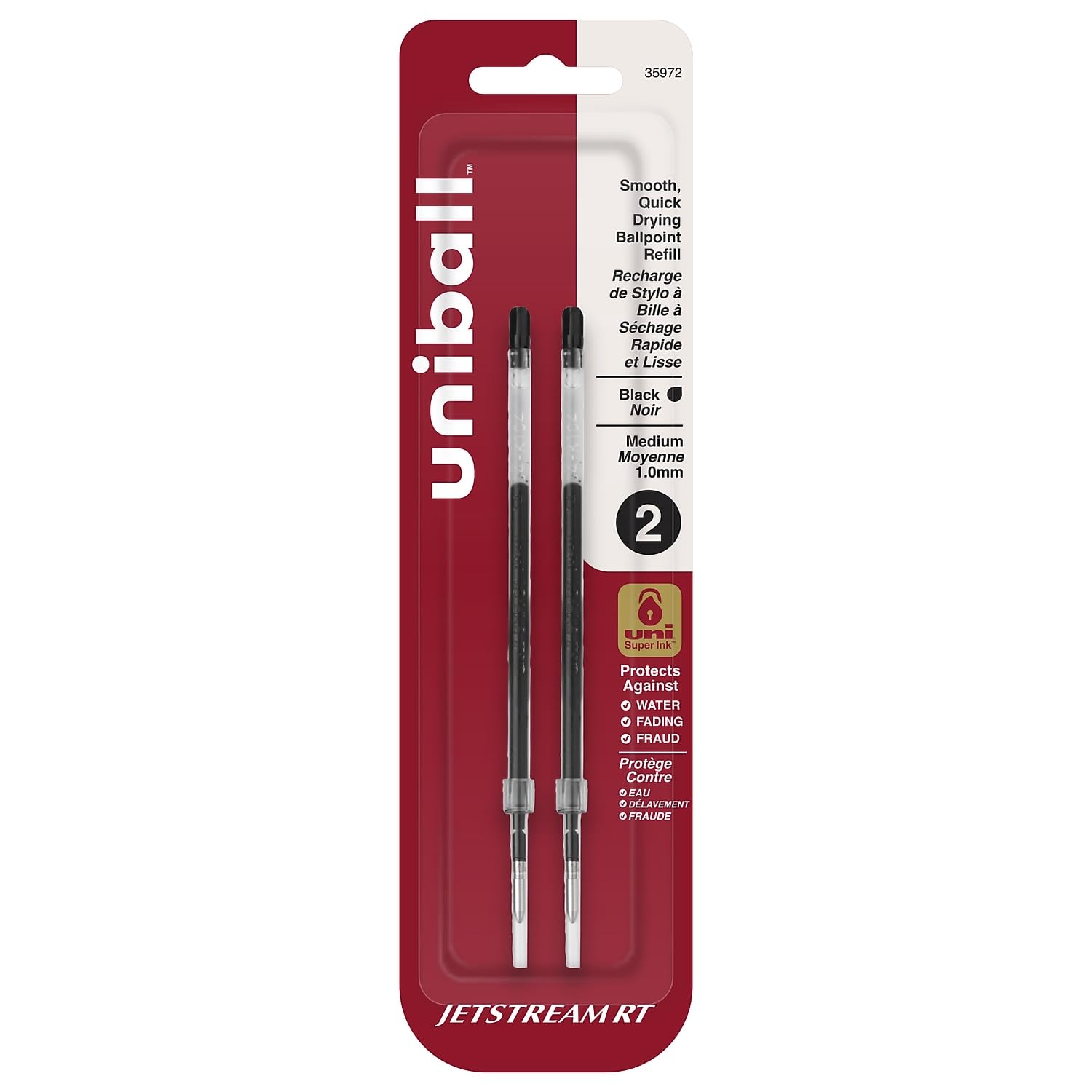 JETSTREAM RT REFL 1MM BLK 2PK