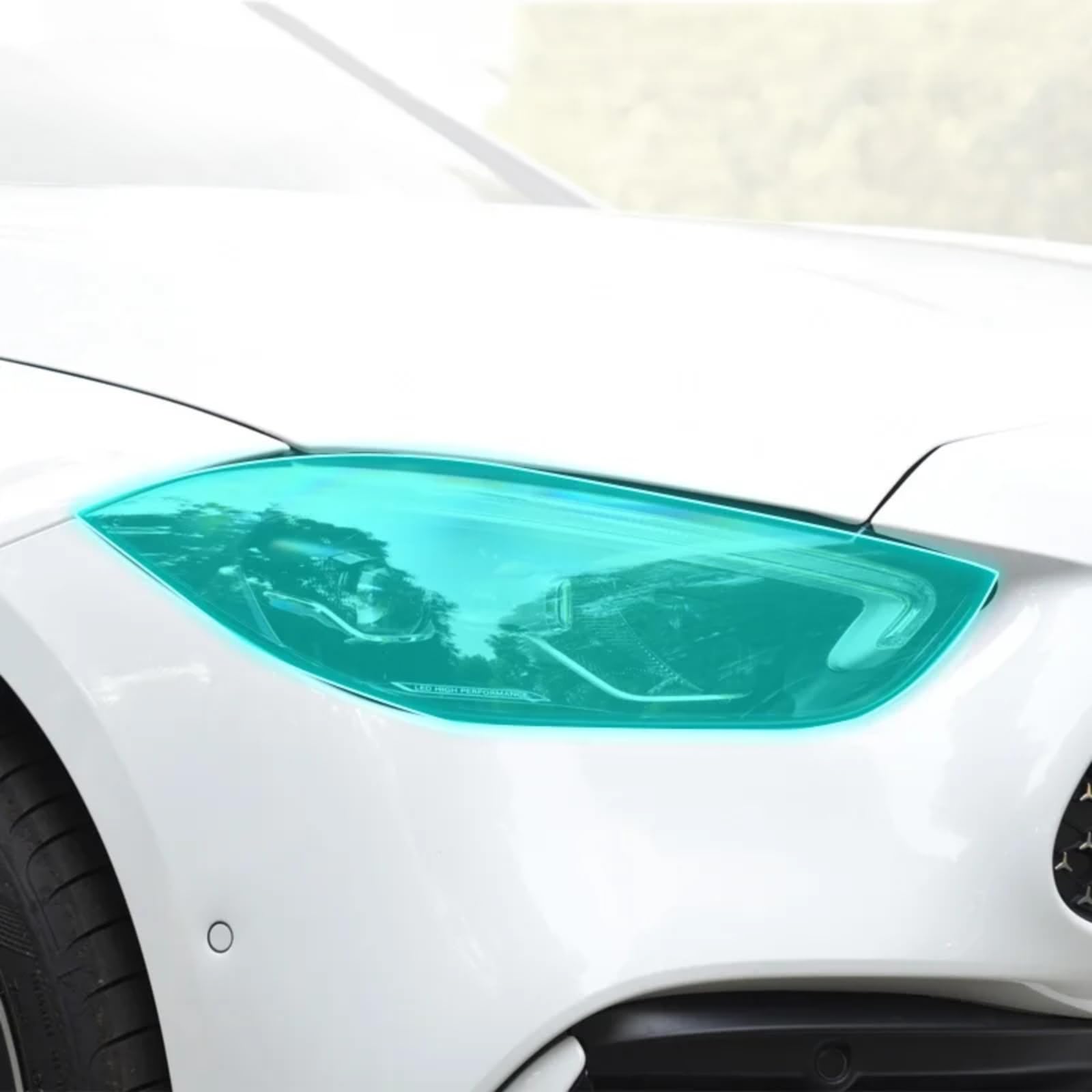 Auto-Außenfolie, TPU, PPF, Scheinwerfer, Schutzfolie, Anti-Kratz-Reparatur-Membran, Rauchscheinwerfer-Zubehör, für Mercedes Benz Class-C C206 2023 (schwarz)