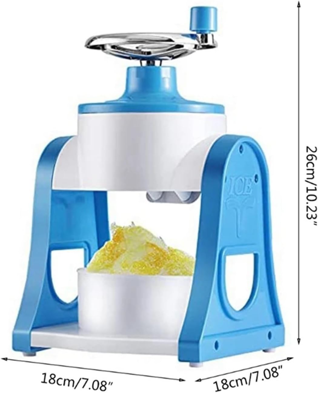 ice Crusher, Shaved Ice Machine Home Small Manual Ice er Summer Hand-Shake Ice and Hail Ice Ice Breaker Make Ice Maker,for Home, Restaurants & Cafes(Pink)