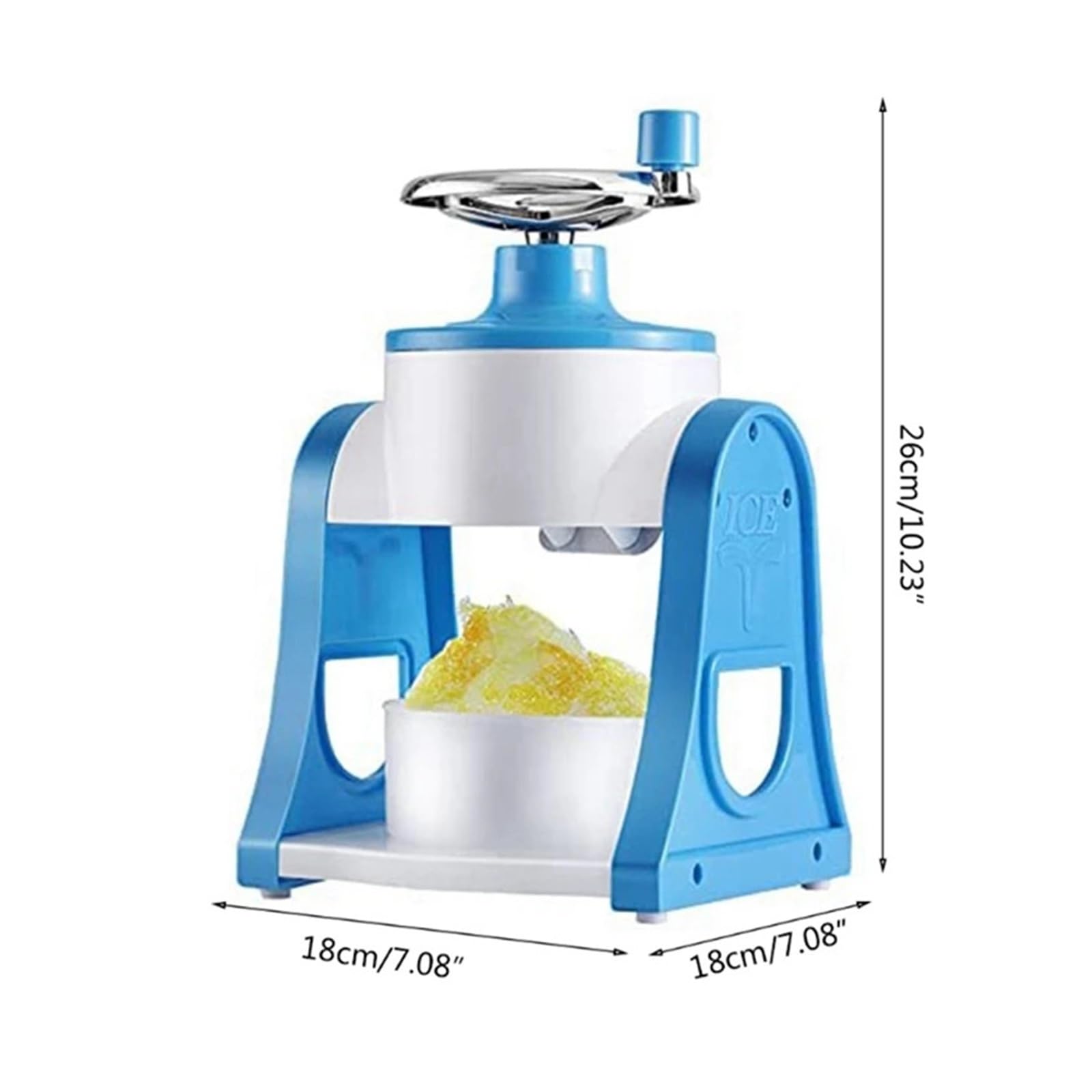 Trituradora de hielo, máquina de hielo afeitado para el hogar, pequeña máquina de hielo manual de verano, agitador de hielo y granizo, para hacer hielo, para el hogar, restaurantes y cafés 7