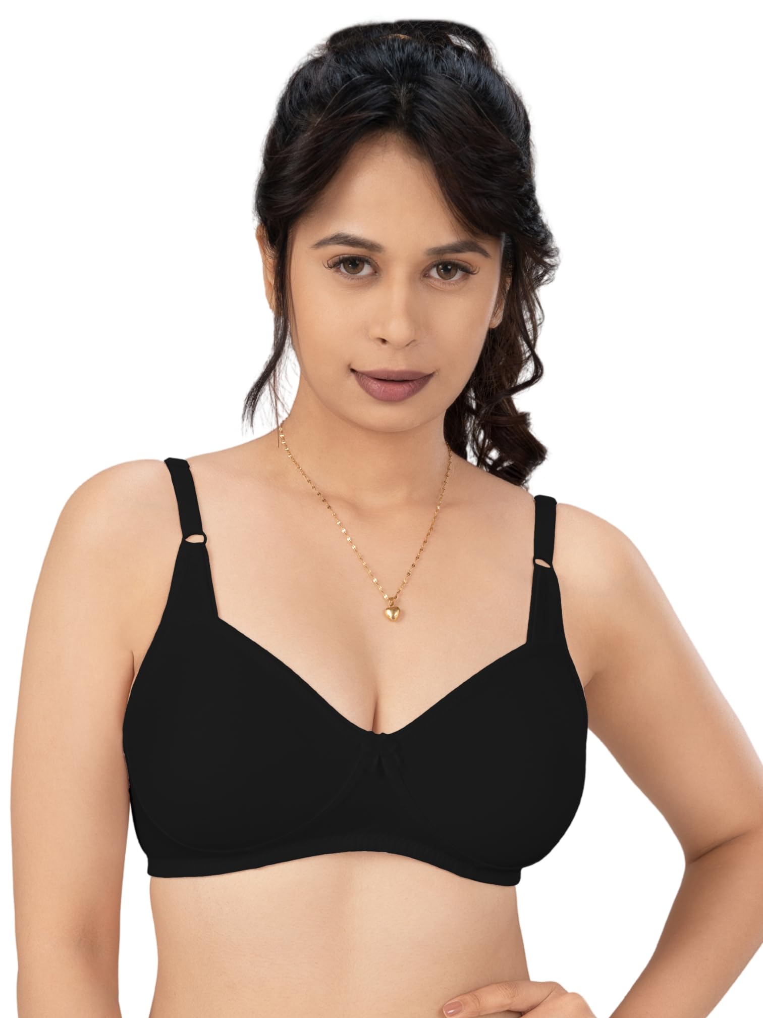 lovable Women Cotton Lightly-Padded Seamless Wire-Free with Adjustable Straps U-Neck Full Coverage T-Shirt Bra - ADL-13-picture-39