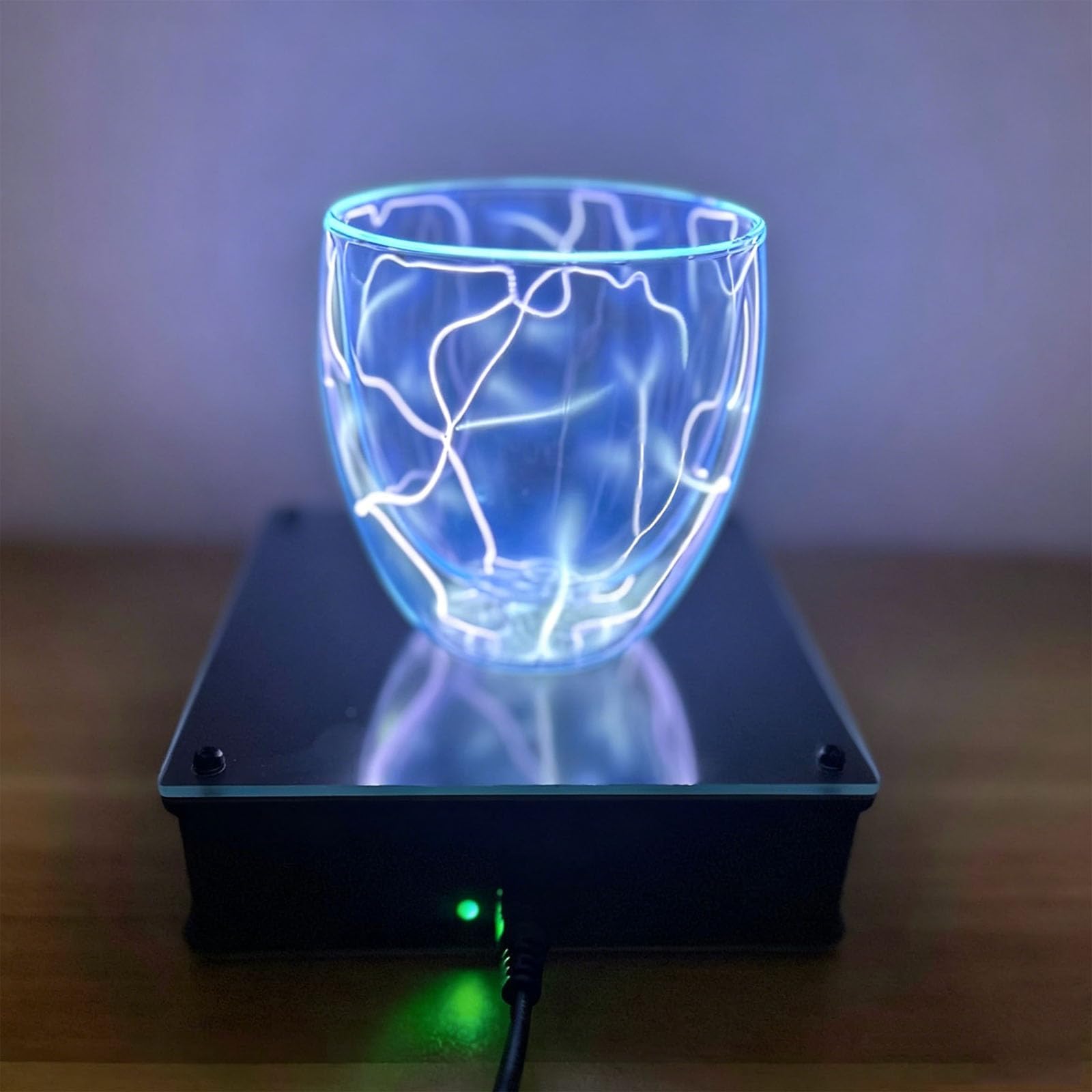 COYEUX Plasma Glass Cup, Interactive Xenon Glowing Water Cup, for Coffee Tea Cocktails, Home Bar, Office Decor, Party, Science Education Demonstration