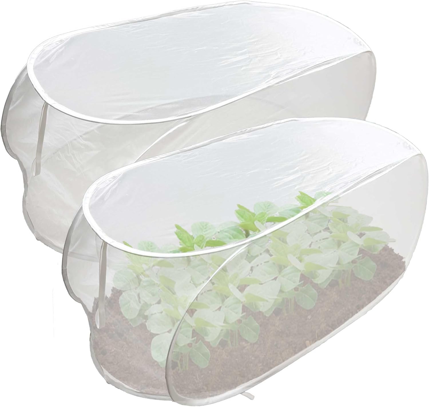 2PCS Garden Netting Mesh for Raised Beds 47" x 21" x 17" Pop Up Plant Mesh Cover Fit 4 x 2ft Garden Beds Plant Protector, for Garden Protection Pest Barrier for Vegetables, Plant Protection