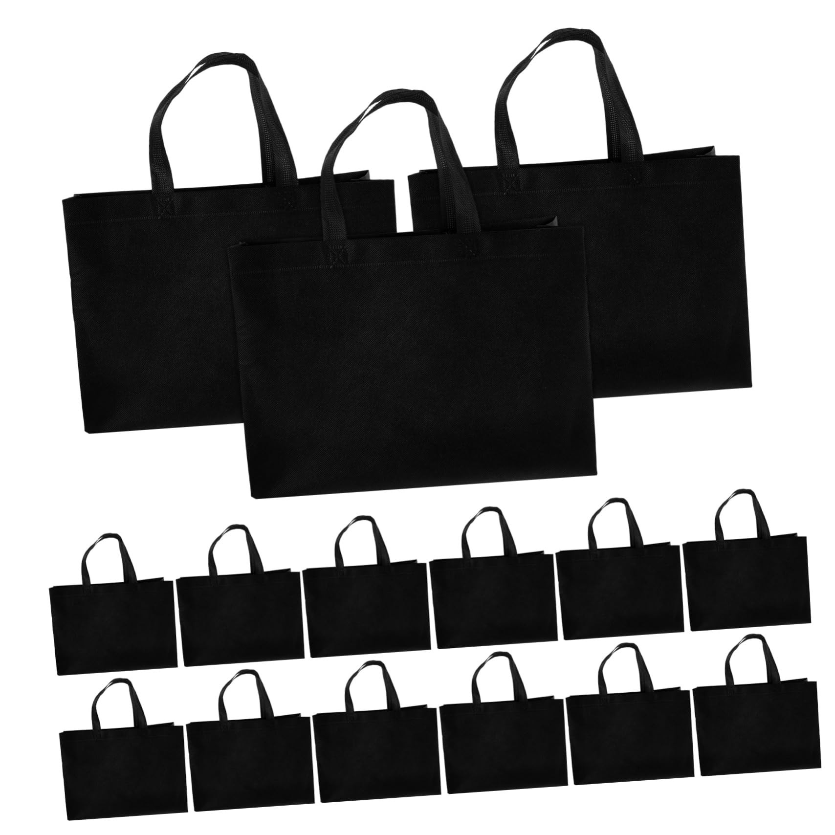 Paquet Cabas Non Tissés Noir pour Présents et Fêtes Épargnées
