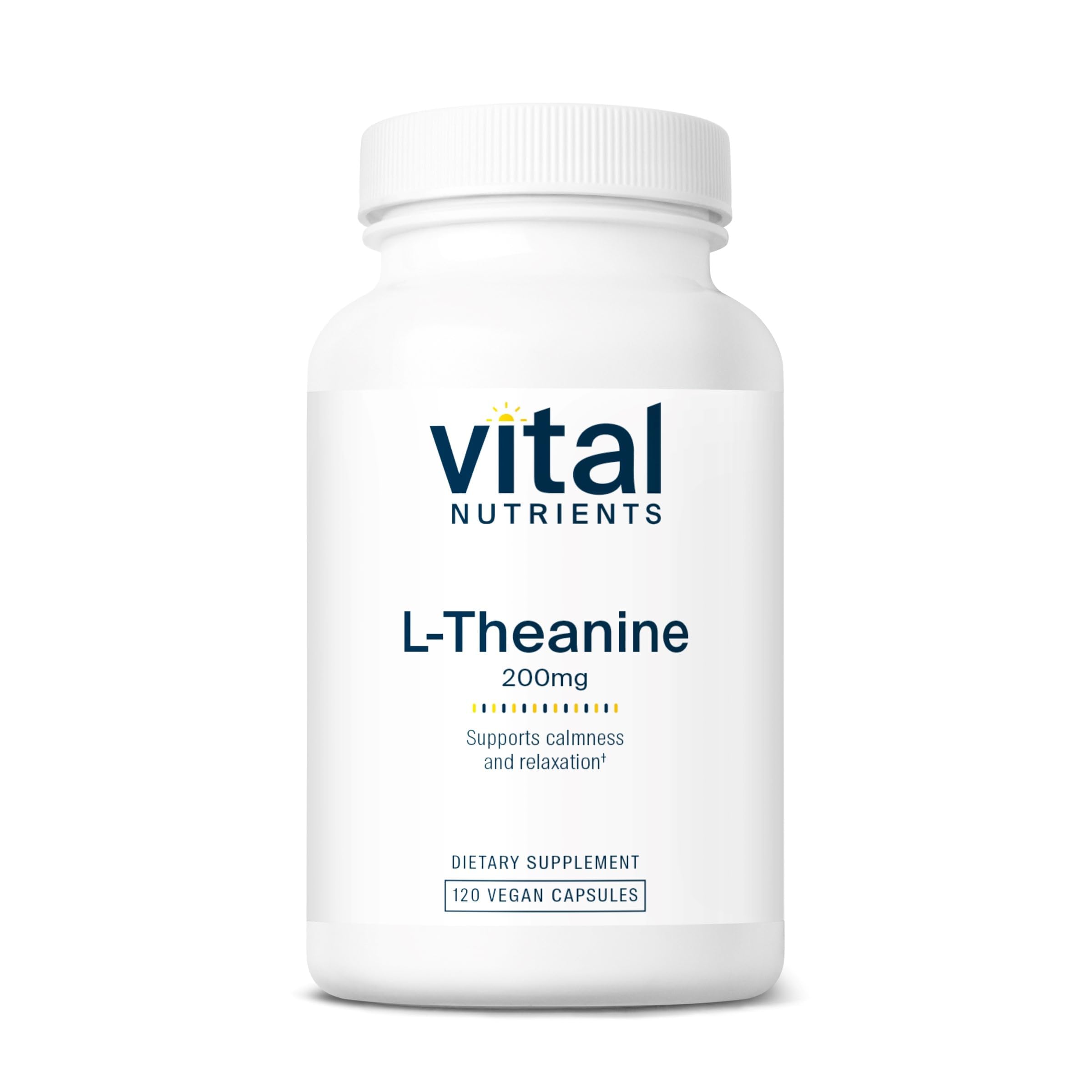 Vital Nutrients L-Theanine 200mg, 120 Capsules 120 Count (Pack of 1)