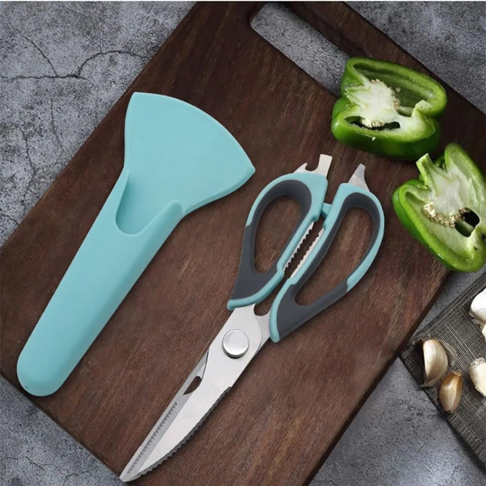 Forbici da Cucina, Forbici da Cucina Multiuso, apriscatole e disossatrici per pollame (Rosa)