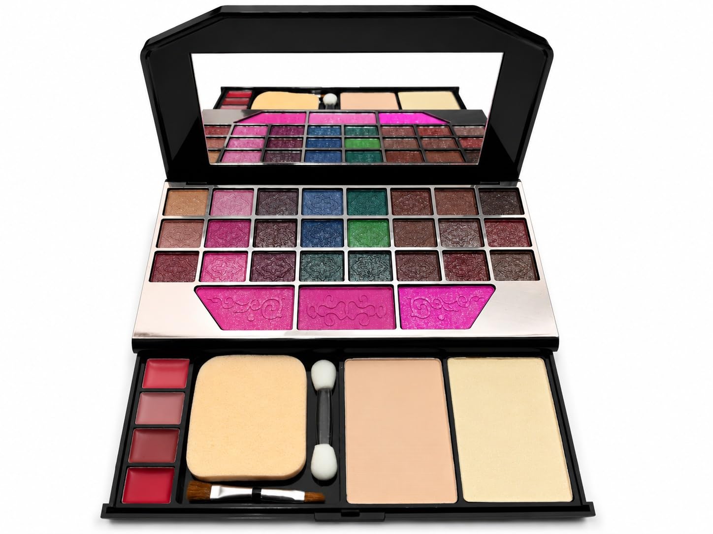 Beracah Makeup Kit Palette for Women | Multi Color Eyeshadow, Blusher, Lip Shades & Compact Powder | Travel Friendly Cosmetic Kit-image-33
