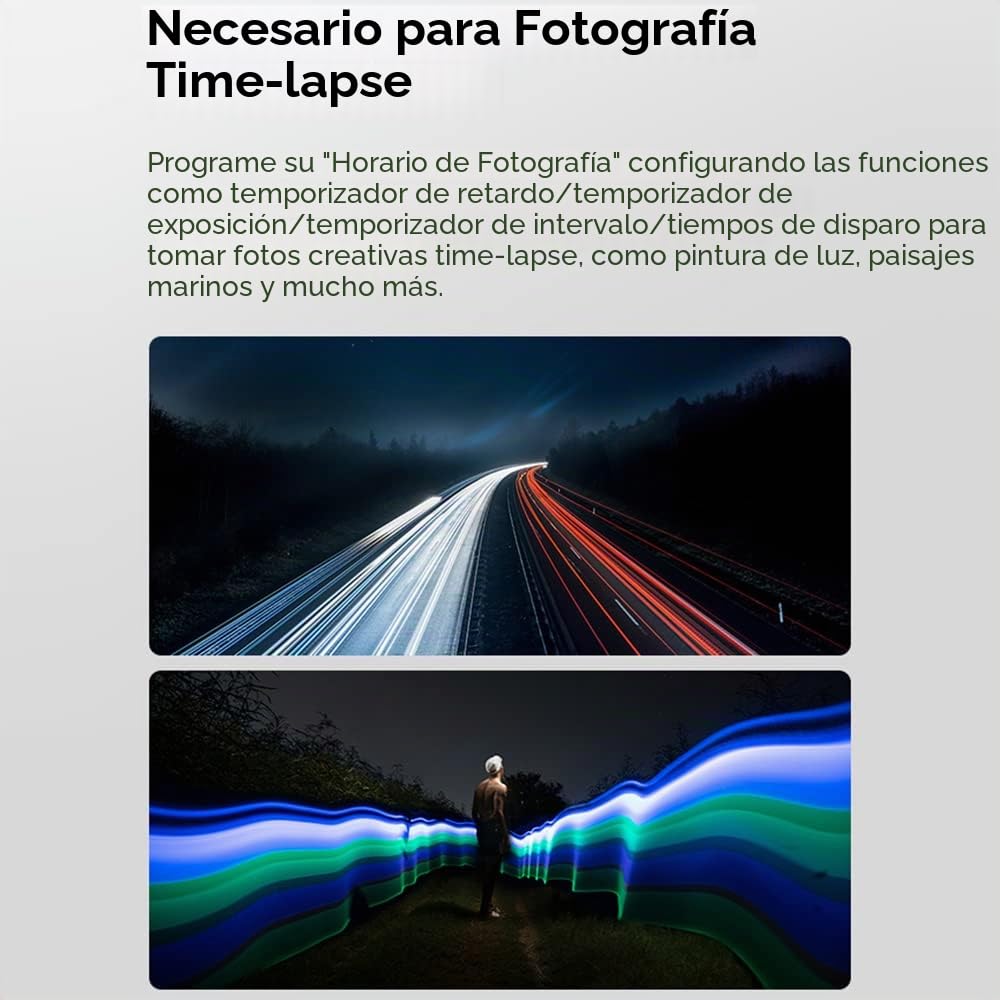 Godox TR-C1 2.4G Temporizador inalámbrico Disparador Remoto Control Remoto Distancia con Cable de Bloqueo TR-C1 Reemplazo para Canon 90D/ 80D, PENTAX K5/ K7, Samsung GX-1L/GX-1S, Contax N1/NX