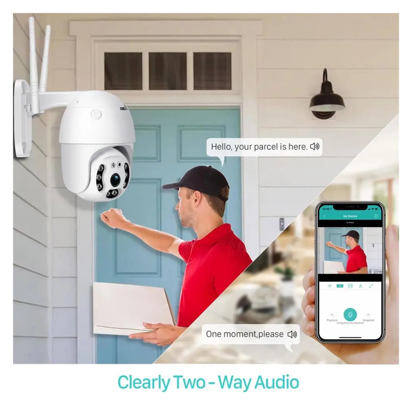 Caméra IP extérieure WiFi 1080P PTZ