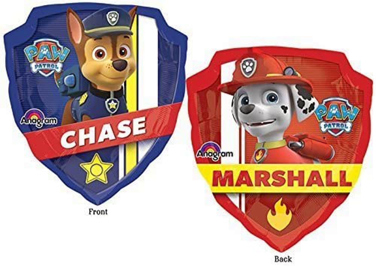 Anagram Paw Patrol Chase Und Marshall 3. Geburtstag Ballon Set – Mit Folienballons, Latexballons & Pfotenabdruck-Deko
