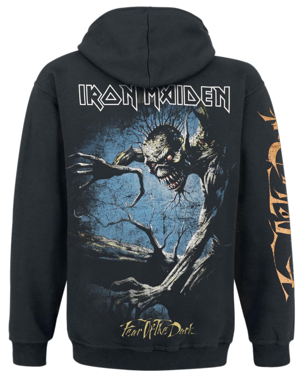 Iron Maiden Fear of The Dark Hombre Sudadera con Capucha Negro