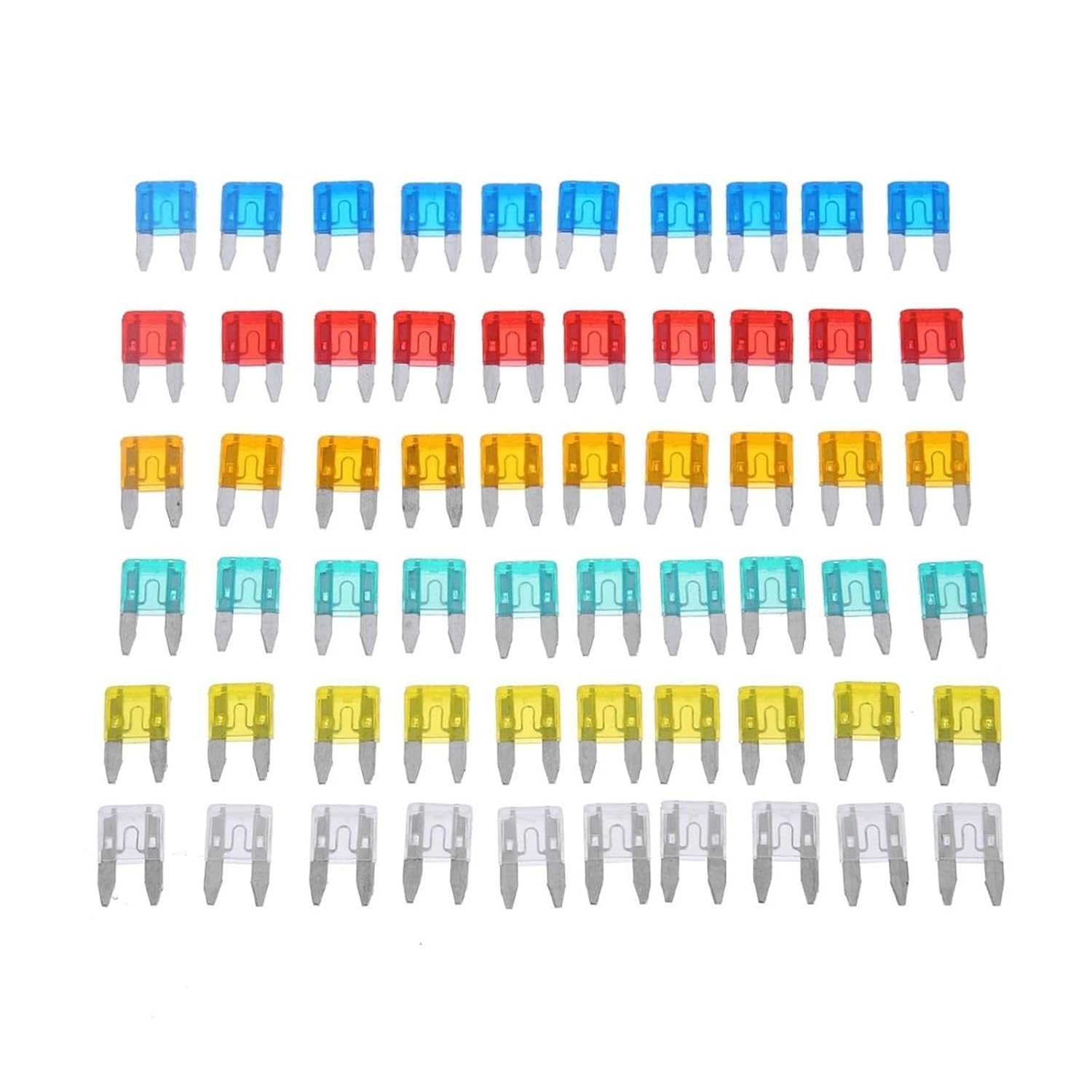 120PCS/60PCS Auto Car Truck Safety Blade Fuses Accessories Car Styling Fuse Blade 5A 10A 15A 20A 25A 30A Mixed Set Kits(60PCS)
