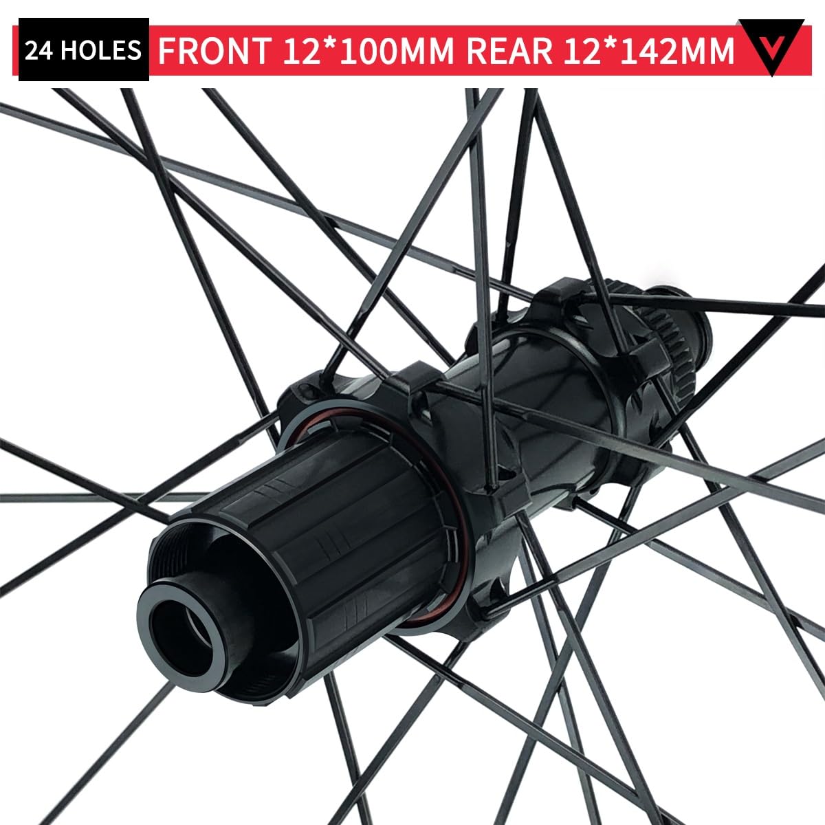 700C zestaw kół do roweru szosowego 50 mm ultralekkie koła z włókna węglowego sześć gwoździ centralny zamek hamulec tarczowy 100/142 mm 24-otworowa oś cylindryczna szybkie zwalnianie dla 9-12