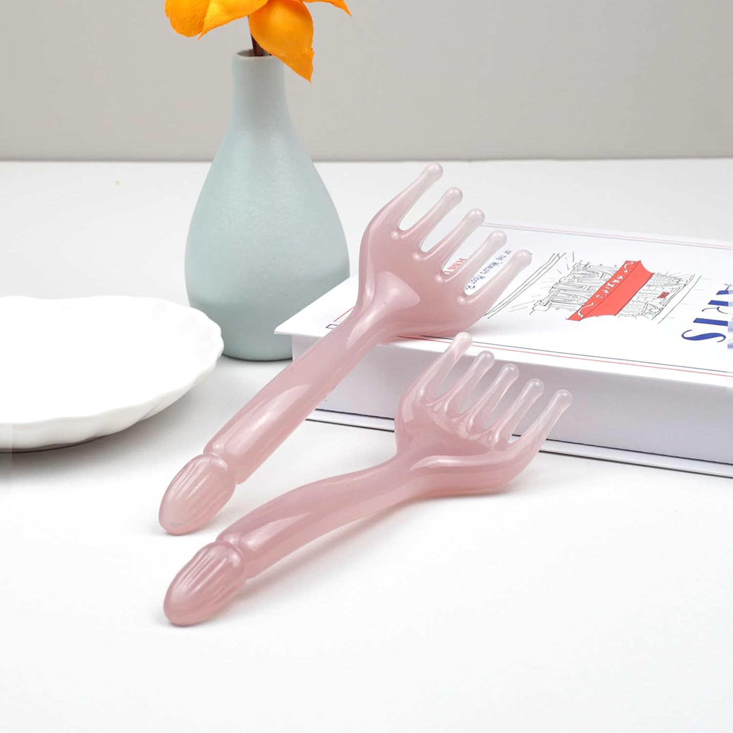 2-Pack Manual Scalp & Head Massager – Portable Resin Gua Sha Tool with Five Claws – Ideal Gift for Mother's & Father's Day