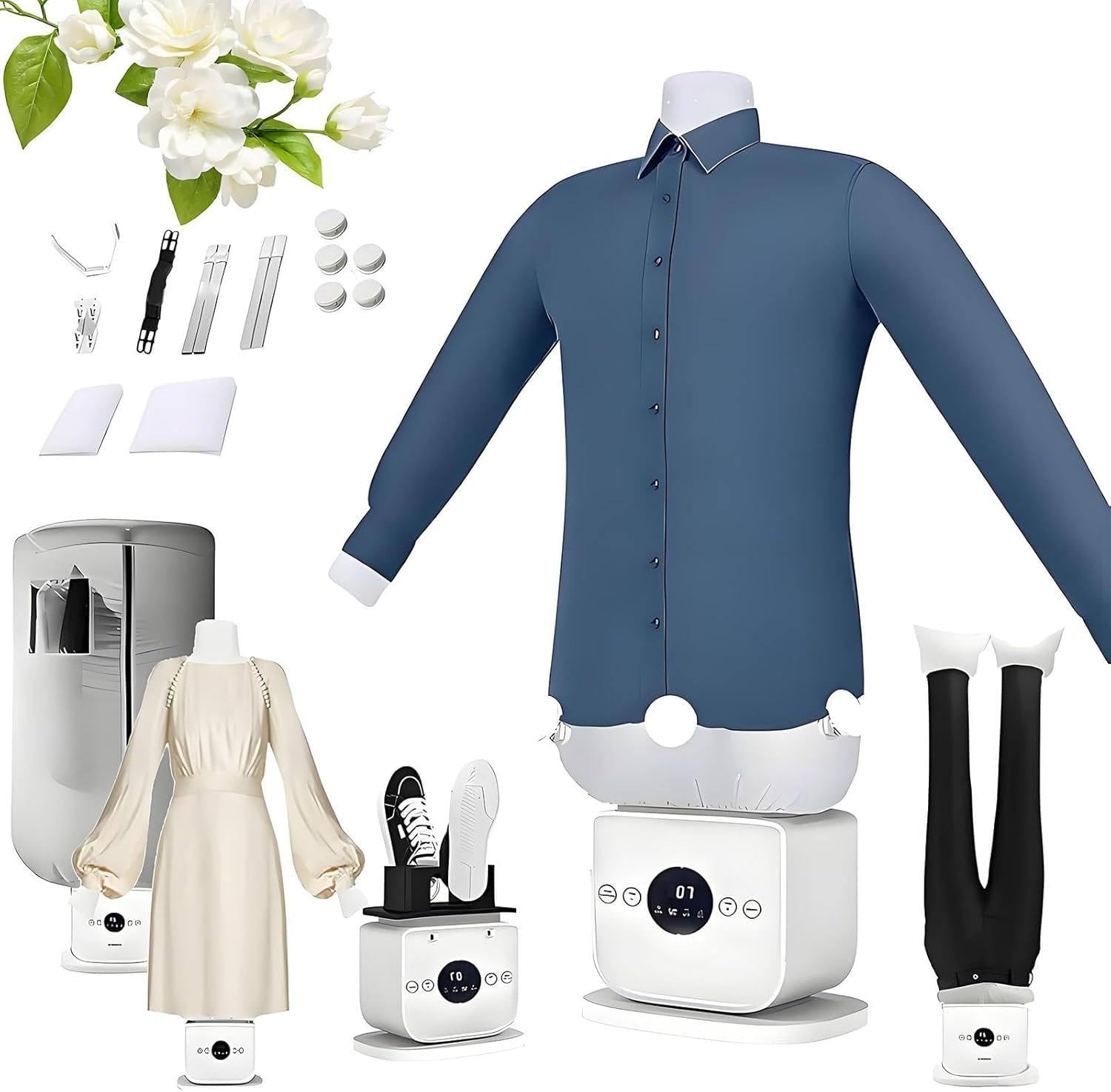 Zykuosus Automatic Steam Iron - Upgraded Touch Function, Quick Dry in 8 Minutes, Time & Temperature Adjustable for Efficient Ironing