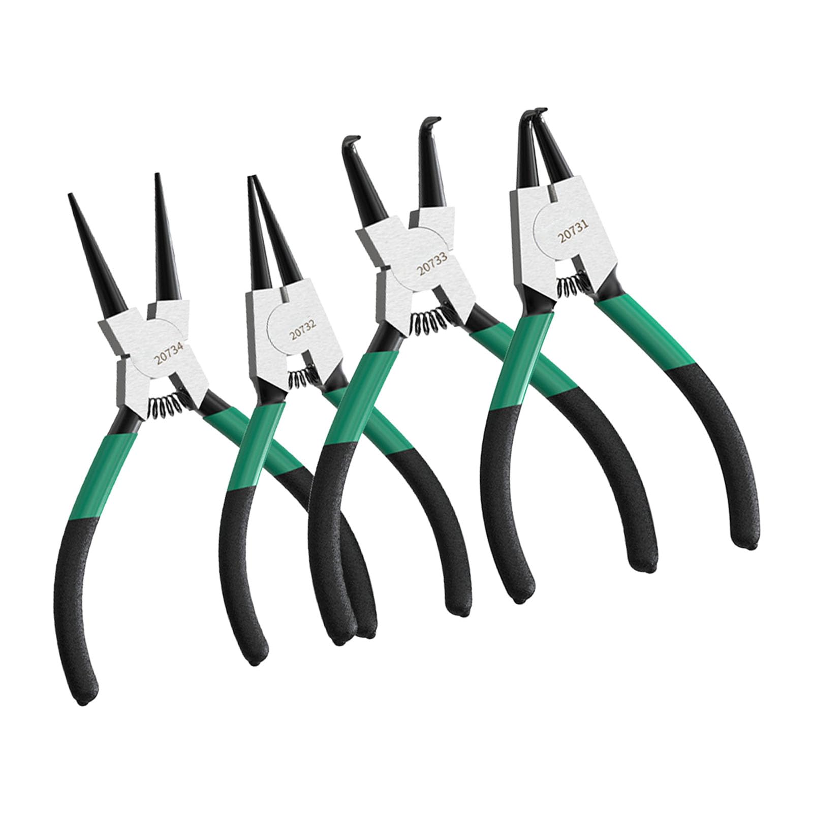 4Piece Snaps Rings Pliers Set 5Inch Internal/External Circlip Pliers Carbon Steel Construction Spring Loaded Handle Snaps Rings Set