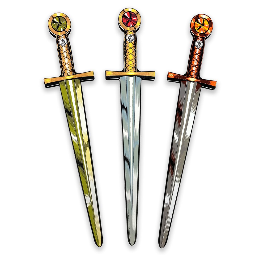 Liontouch - Foam Sword Collection, 3-Pack | For Boys & Girls, 3+ Years | Set of Medieval Toy Swords For Playfighting | Durable & Safe Dress-Up & Knight Costume Accessory For Roleplay & Pretend Play