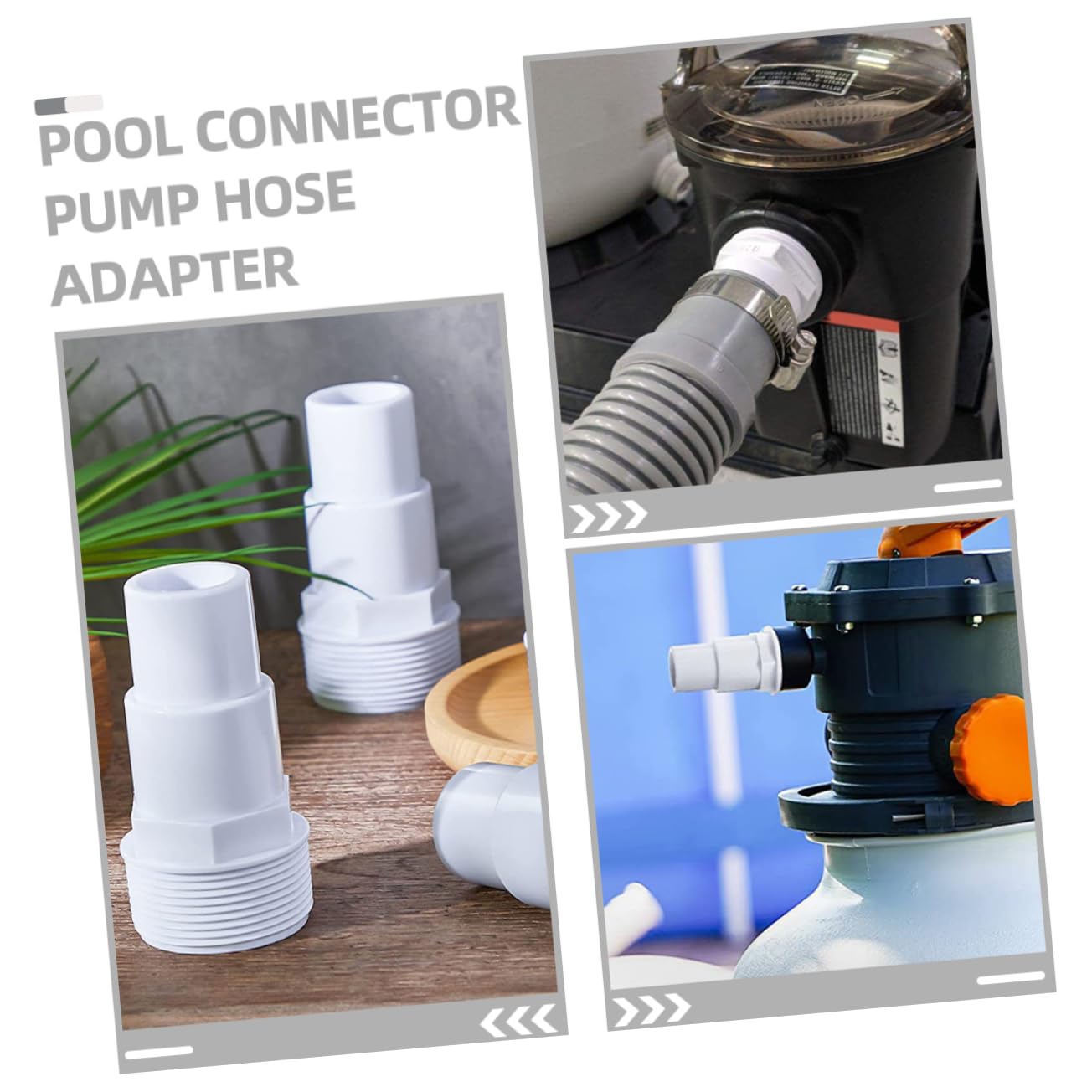 VANZACK 12piezas Adaptador De Manguera De Piscina De Bomba De Filtración Compatible Conexiones De Instalación y para Sistemas De Depuración De