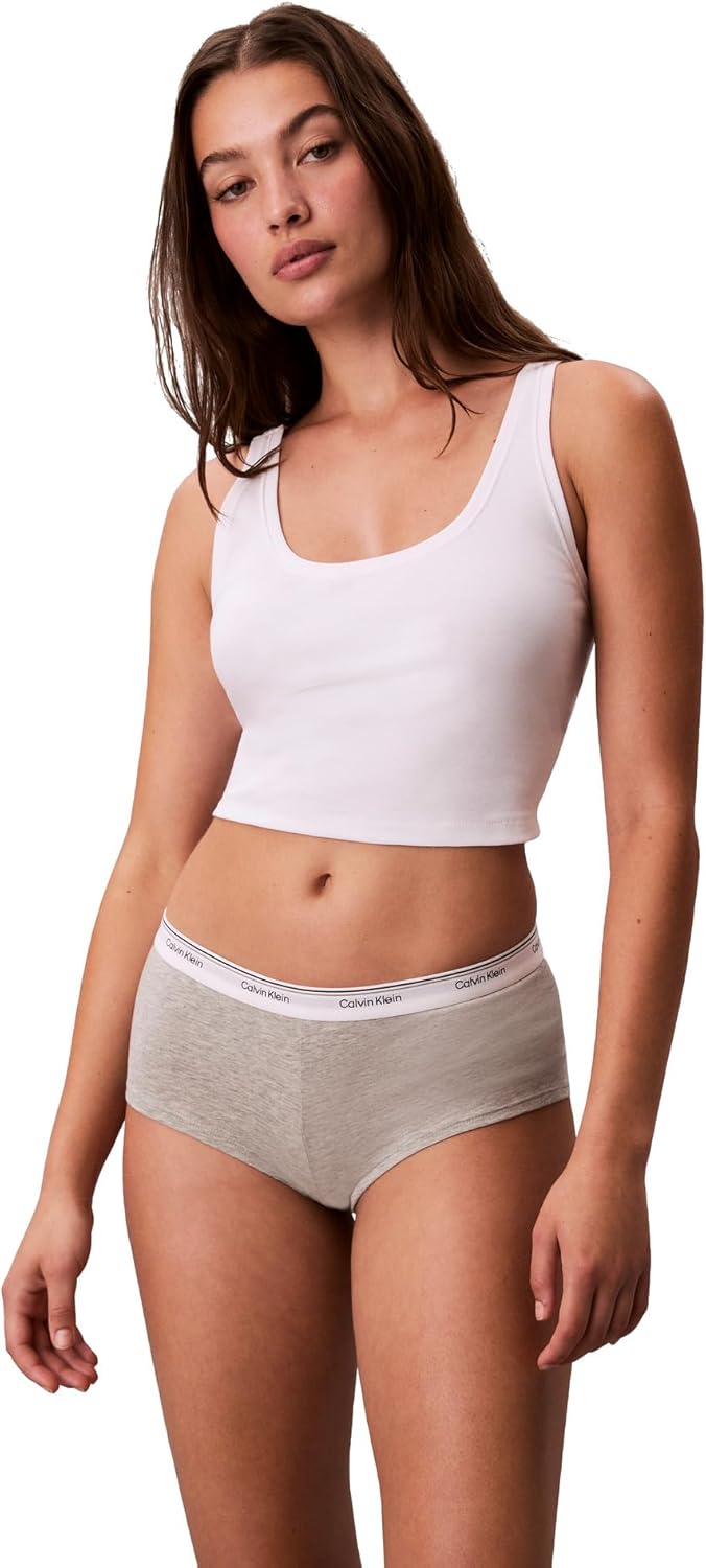 Calvin Klein womens Balance Cotton Stretch Boyshort Panties, 3 Pack - Image 2