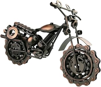 Winterworm Creative Retro Iron Art Motorcycle Model Metal Moto Collection Simple Modern Home Decor Ornaments for Motocycle Lovers Cooper