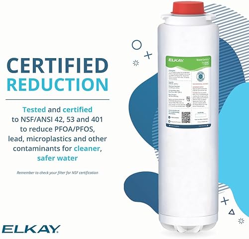 Miniatura 6 de Elkay Avado - Grifo de agua filtrado 2 en 1 para fregadero de cocina, un solo agujero, cromado