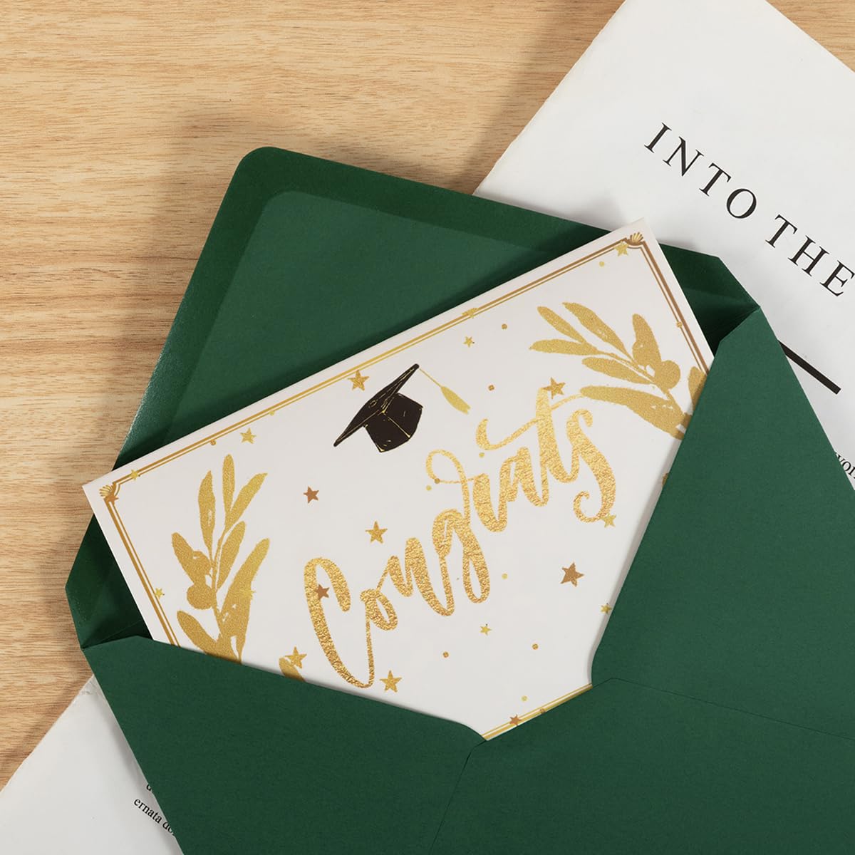 100 sobres de Navidad A7 coloridos de 5 x 7 pulgadas para tarjetas de felicitación, cumpleaños, bodas, tarjetas de invitación de baby shower (5.24 x 7.24 pulgadas, rojo/verde)