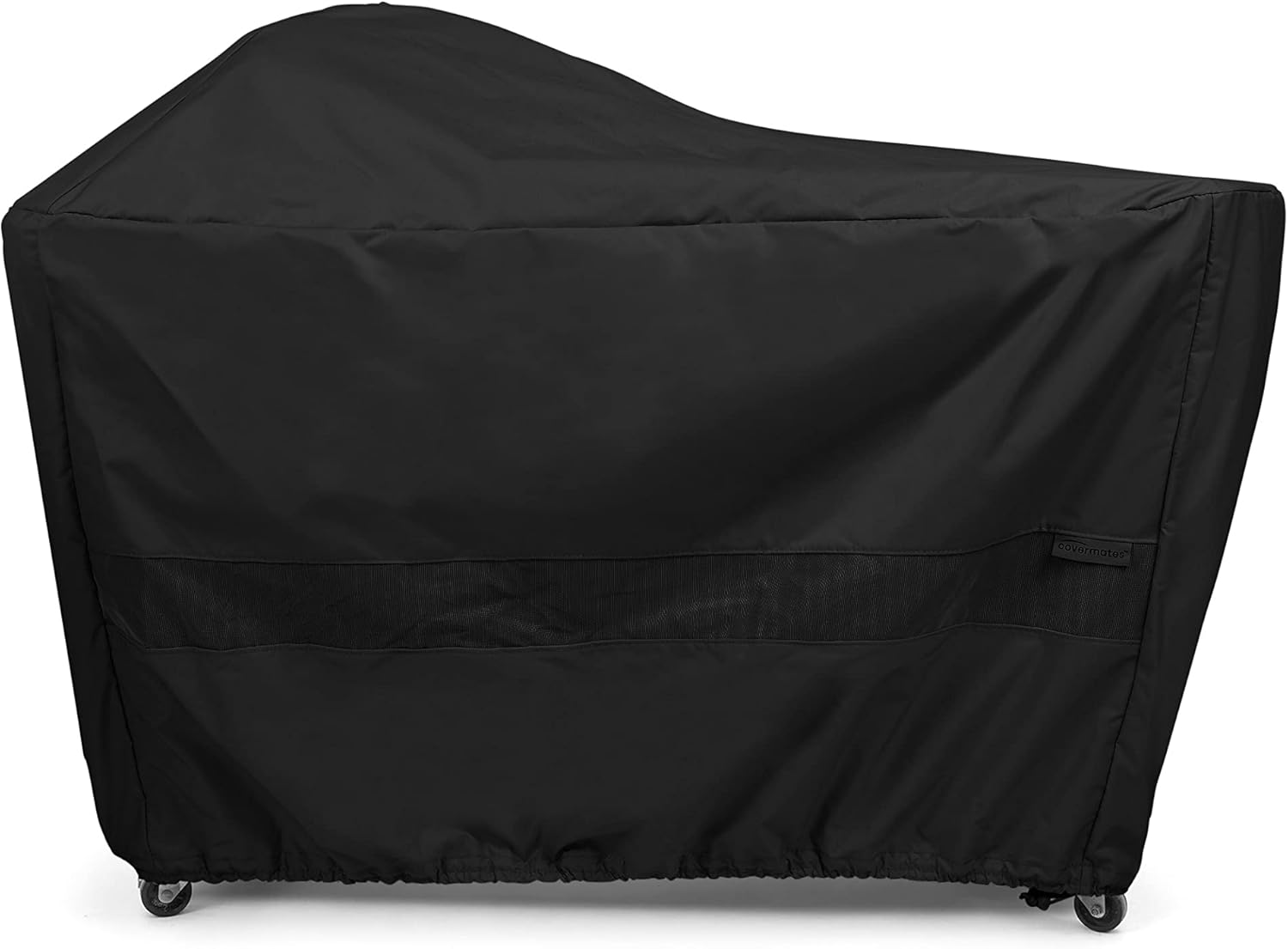 Covermates Kamado Cart Grill Cover - Weather Resistant Outdoor Cover, Protects Large Table and Round Grills Outdoor, Elite 300D Polyester, Cart 56W x 37D x 43H, Black
