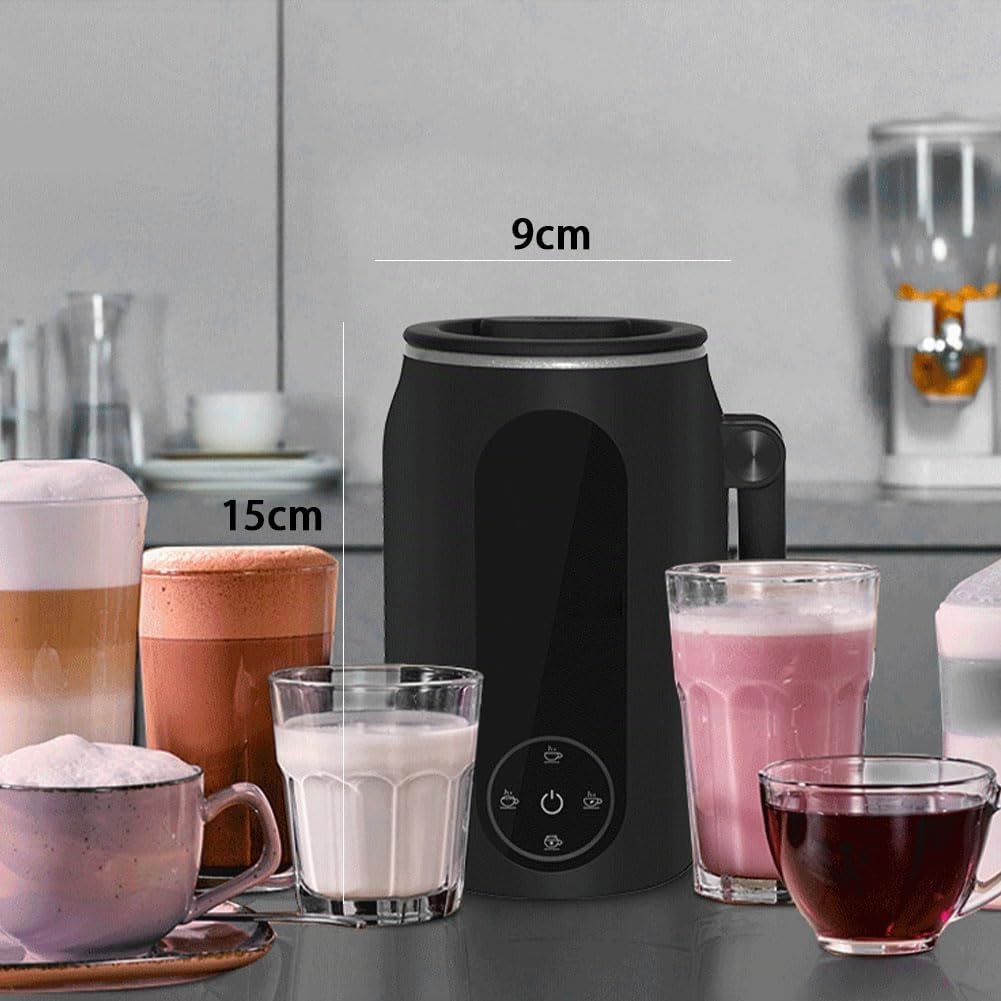 Generico Macchina per Cioccolata Calda, Montalatte Automatico 4 in 1, Riscaldamento Efficiente da 500 W, Grande capacità di 450 Ml, Design Anti-rovesciamento E Rivestimento Antiaderente