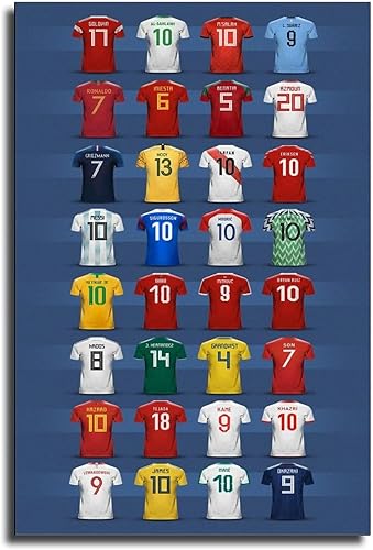 Miniatura 1 de ZVW Qatar - Póster de la Copa del Mundo 2022, pintura decorativa, lienzo, arte de pared, póster de sala de estar, dormitorio, pintura de 24 x 36