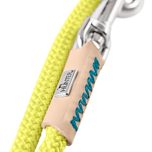 Foto 4 de 7 de HUNTER Correa Ajustable para Perros Malia, Color: Lima/Natural, Cuerda Flexible y Piel Resistente